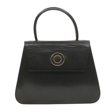 CELINE Hand Bag Leather 2Way Black Auth am376g - 0