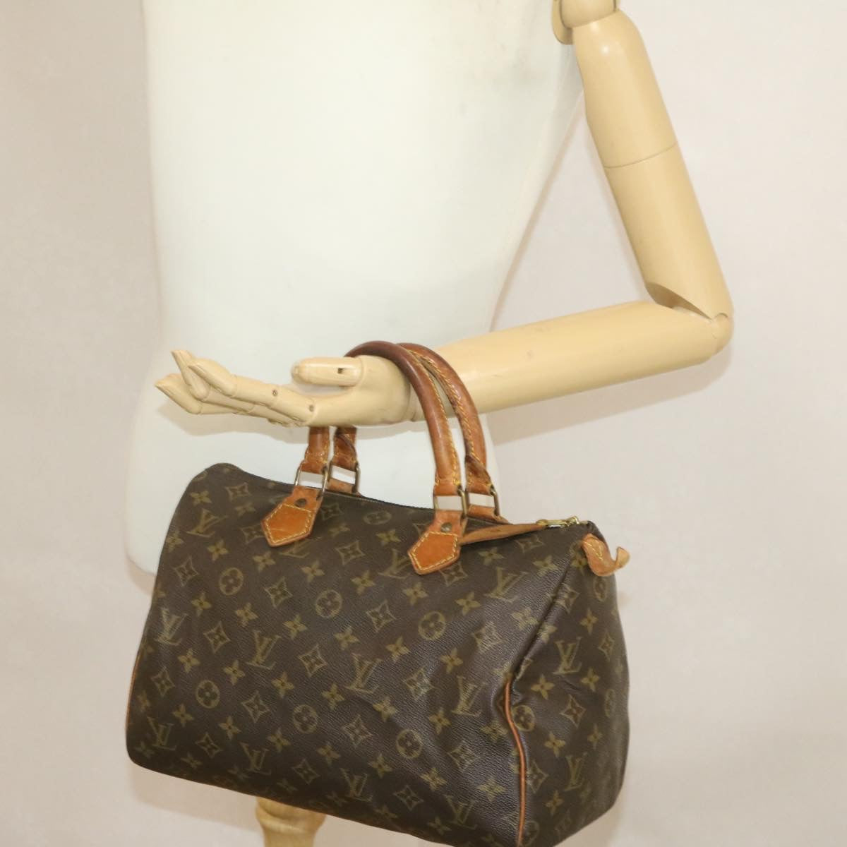 LOUIS VUITTON Monogram Speedy 30 Hand Bag M41526 LV Auth am489g