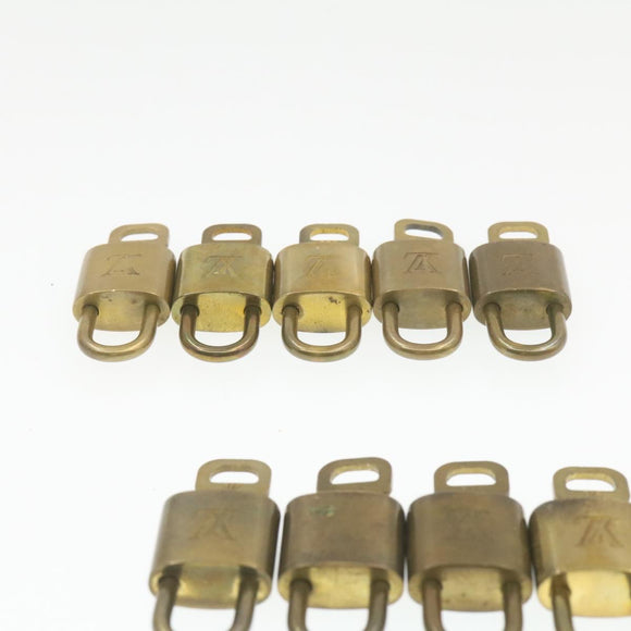 LOUIS VUITTON Padlock 10set Padlock Gold Tone LV Auth am518g