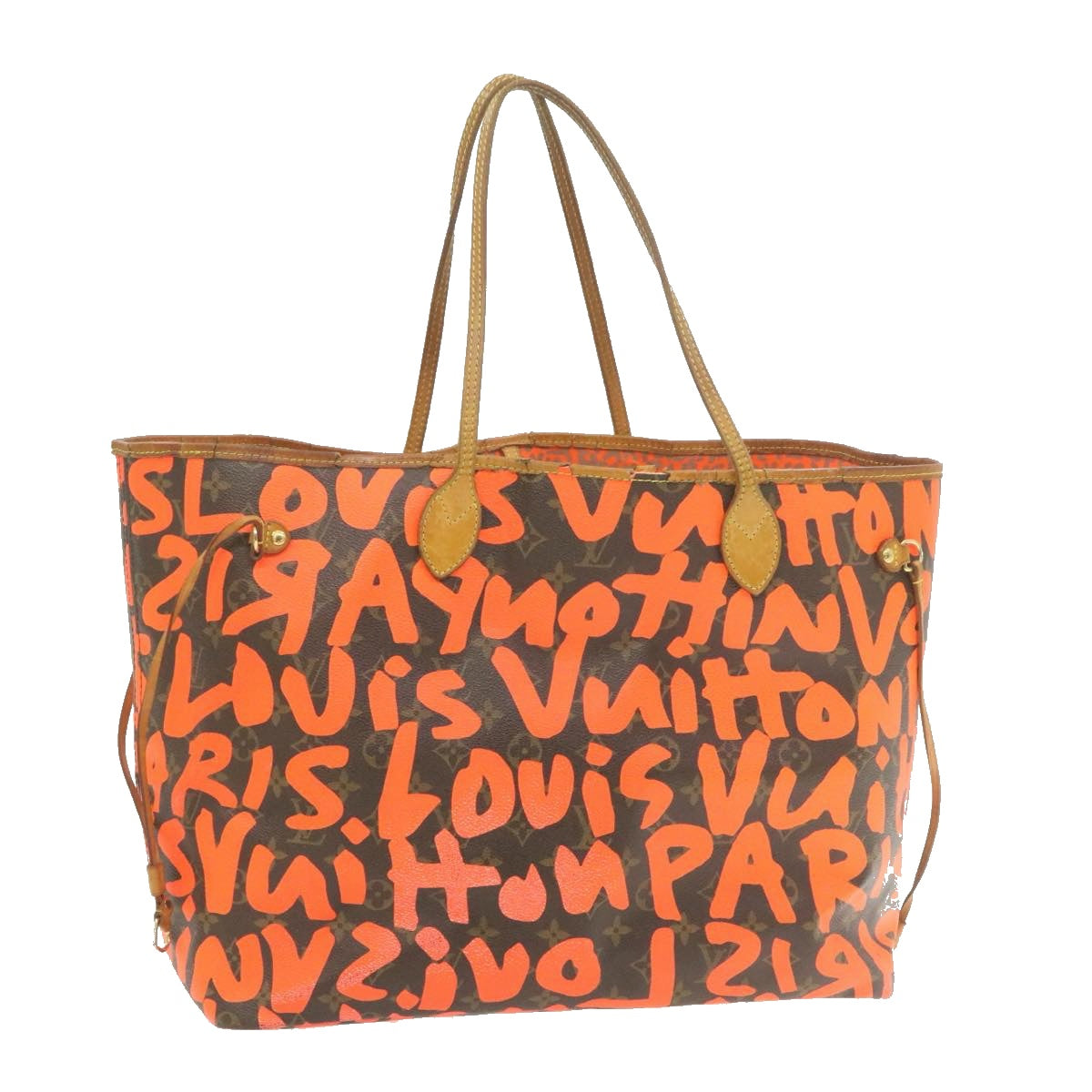 LOUIS VUITTON Monogram Graffiti Neverfull GM Tote Bag M93702 LV Auth am639g