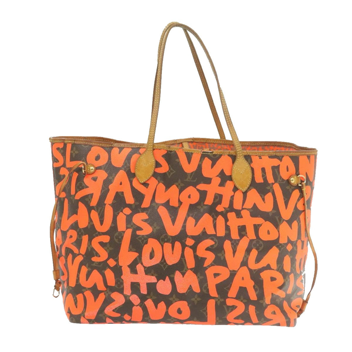 LOUIS VUITTON Monogram Graffiti Neverfull GM Tote Bag M93702 LV Auth am639g