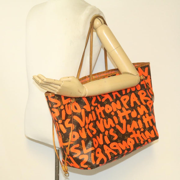 LOUIS VUITTON Monogram Graffiti Neverfull GM Tote Bag M93702 LV Auth am639g