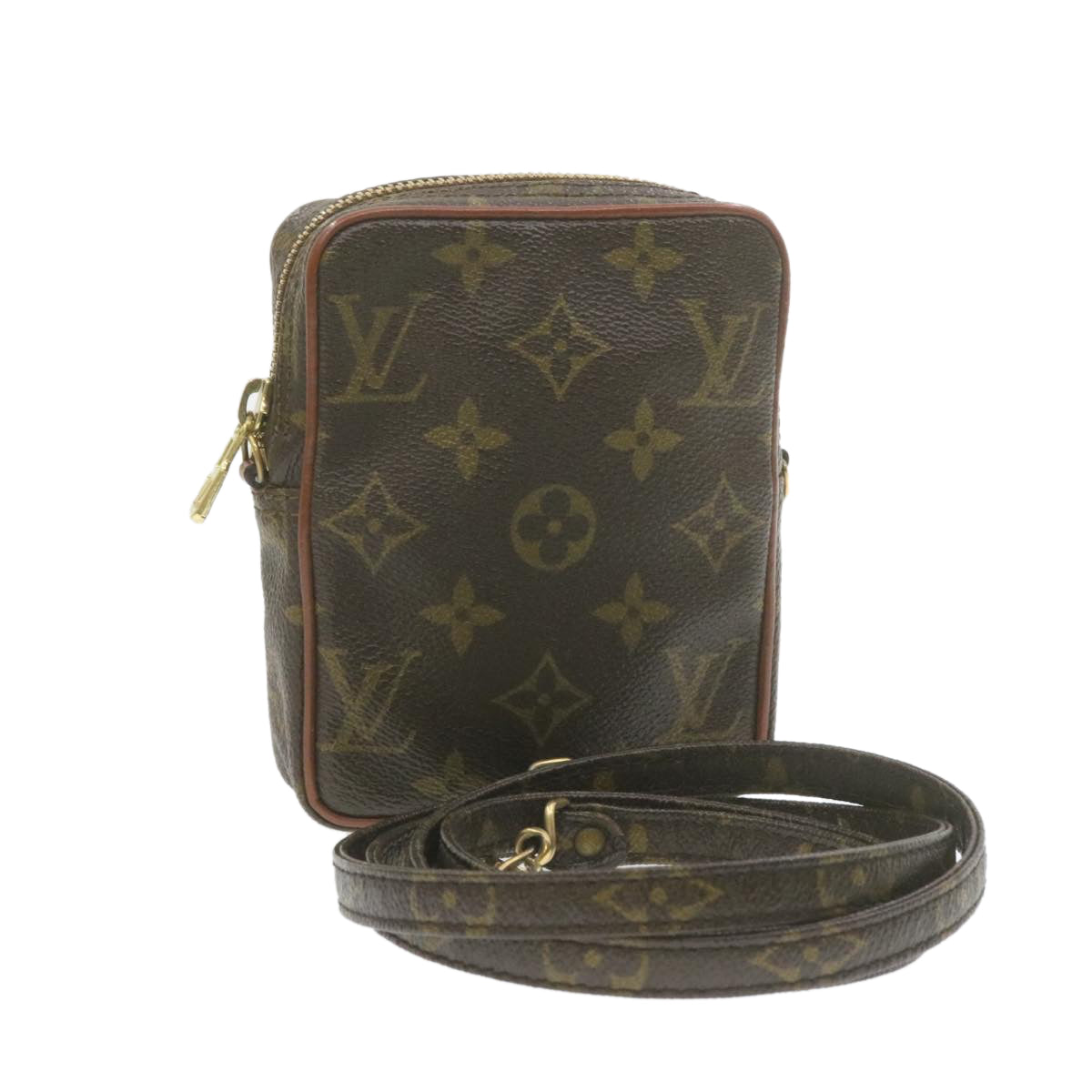 LOUIS VUITTON Monogram Mini Poche Shoulder Bag No.202 LV Auth am661g