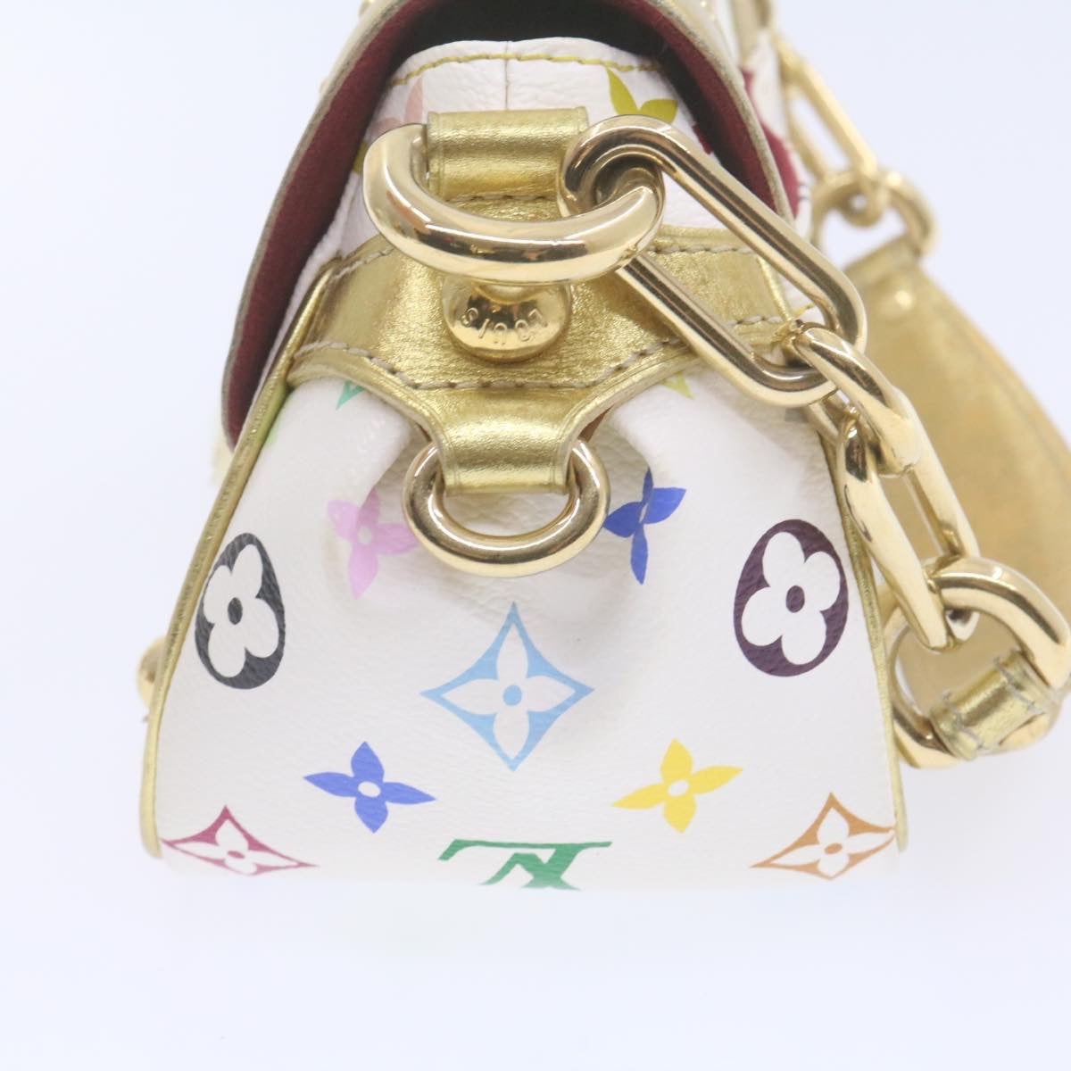 LOUIS VUITTON Monogram Multicolor Marilyn All Hand Bag White M40206 Auth am819g