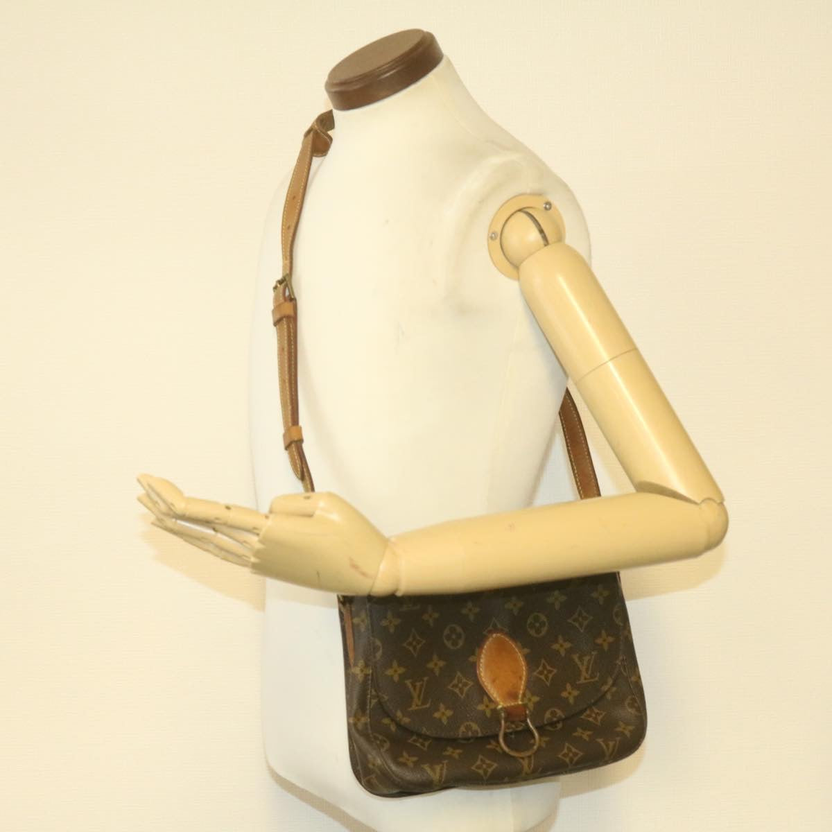 LOUIS VUITTON Monogram Saint Cloud GM Shoulder Bag M51242 LV Auth am880g