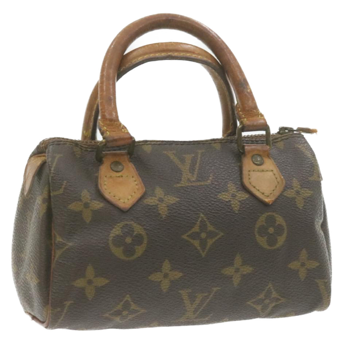 LOUIS VUITTON Monogram Mini Speedy Hand Bag M41534 LV Auth am949g