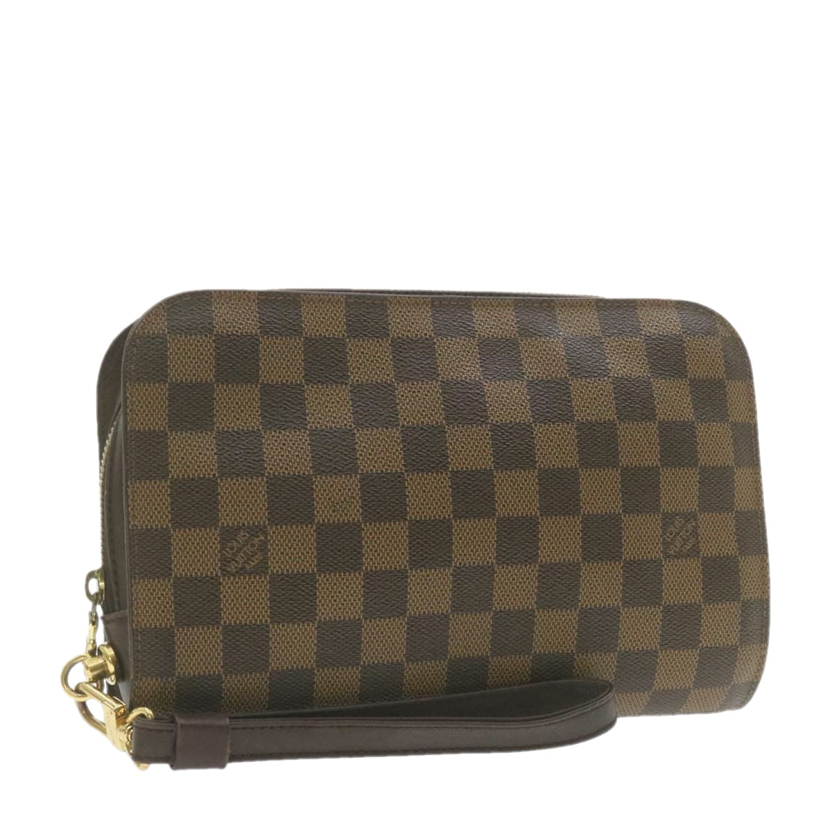 LOUIS VUITTON Damier Ebene Orsay Clutch Bag LV Auth am971g