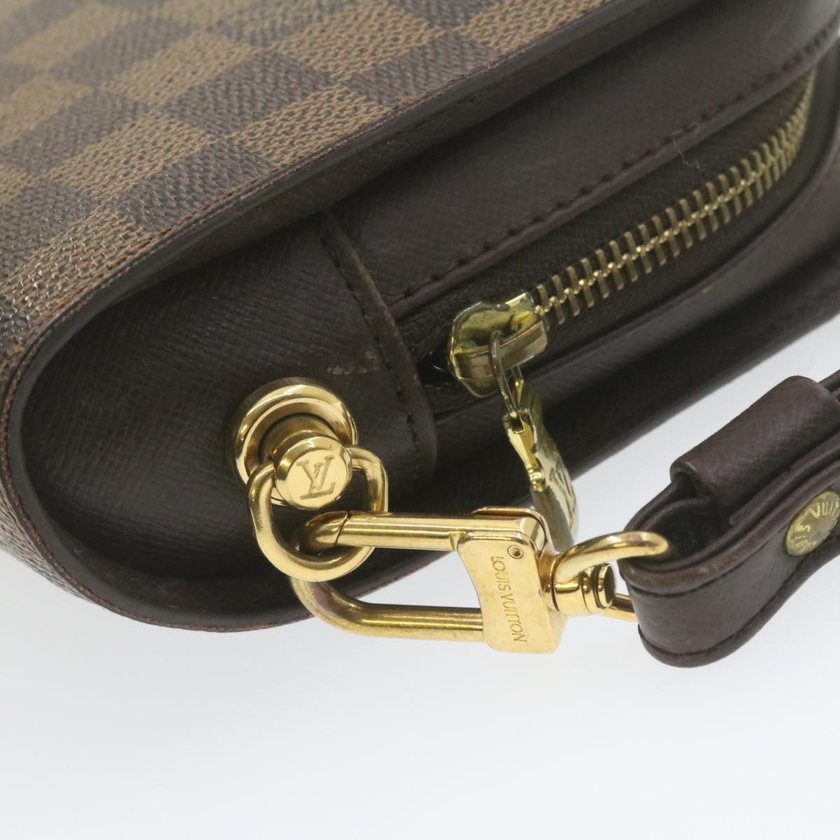 LOUIS VUITTON Damier Ebene Orsay Clutch Bag LV Auth am971g