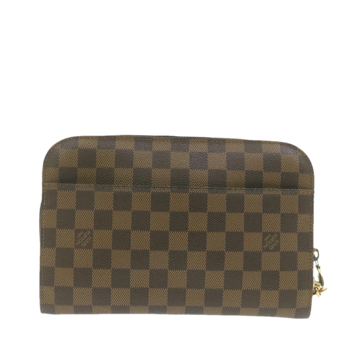 LOUIS VUITTON Damier Ebene Orsay Clutch Bag LV Auth am971g