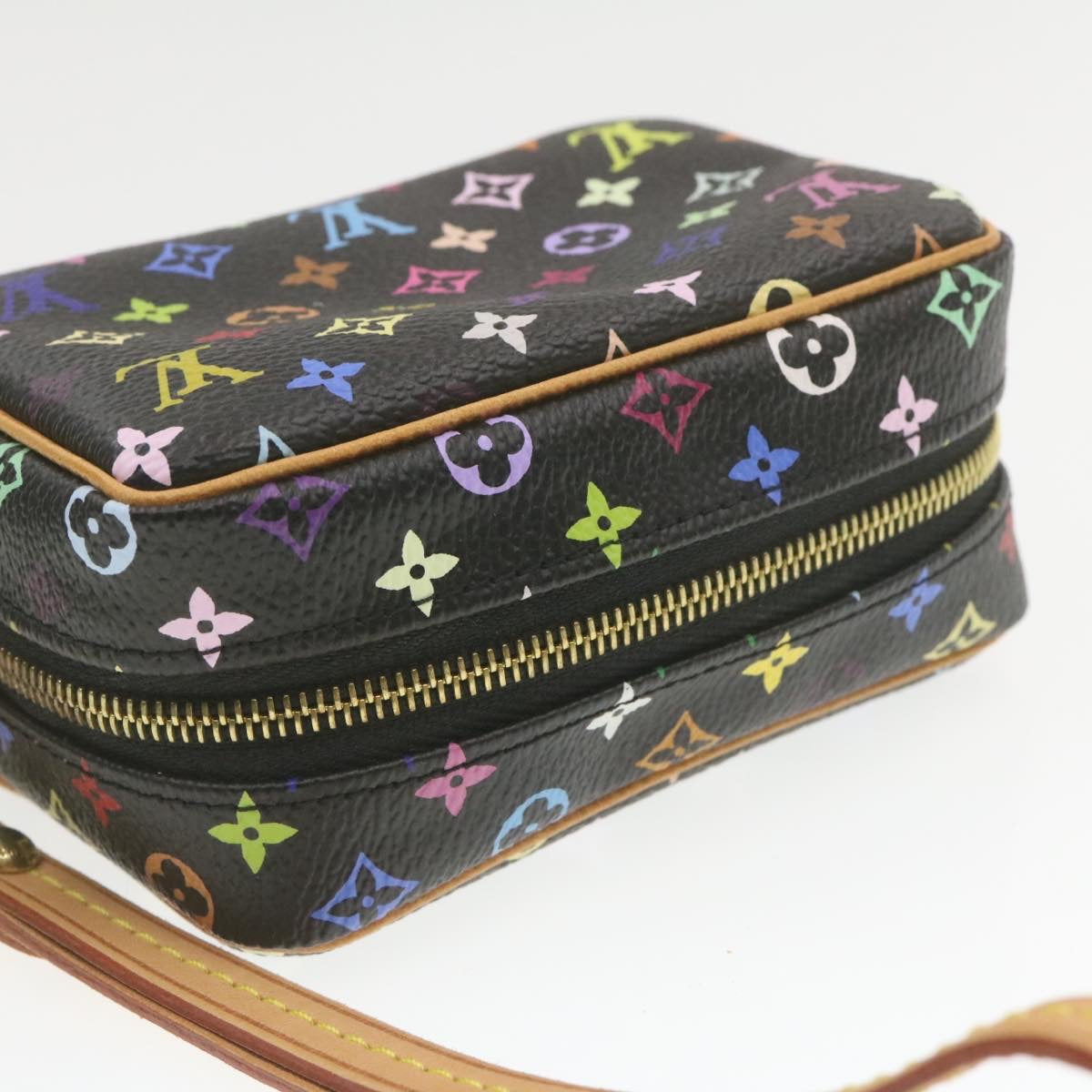 LOUIS VUITTON Multicolor Trousse Wapity Pouch Bag Black M58034 LV Auth hk055