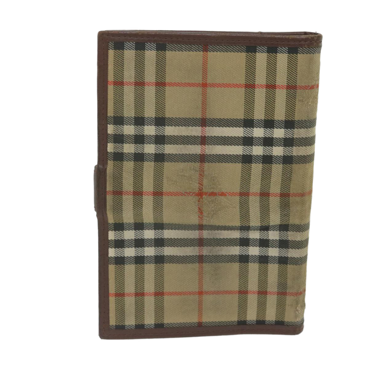 BURBERRY Nova Check Agenda Day Planner Cover Nylon Canvas Beige Auth hk1000 - 0