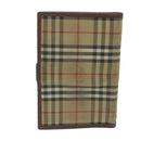BURBERRY Nova Check Agenda Day Planner Cover Nylon Canvas Beige Auth hk1000-2