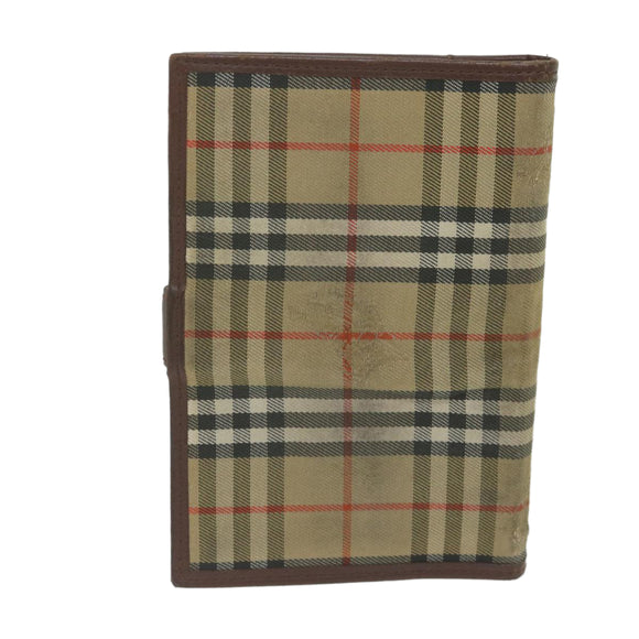 BURBERRY Nova Check Agenda Day Planner Cover Nylon Canvas Beige Auth hk1000