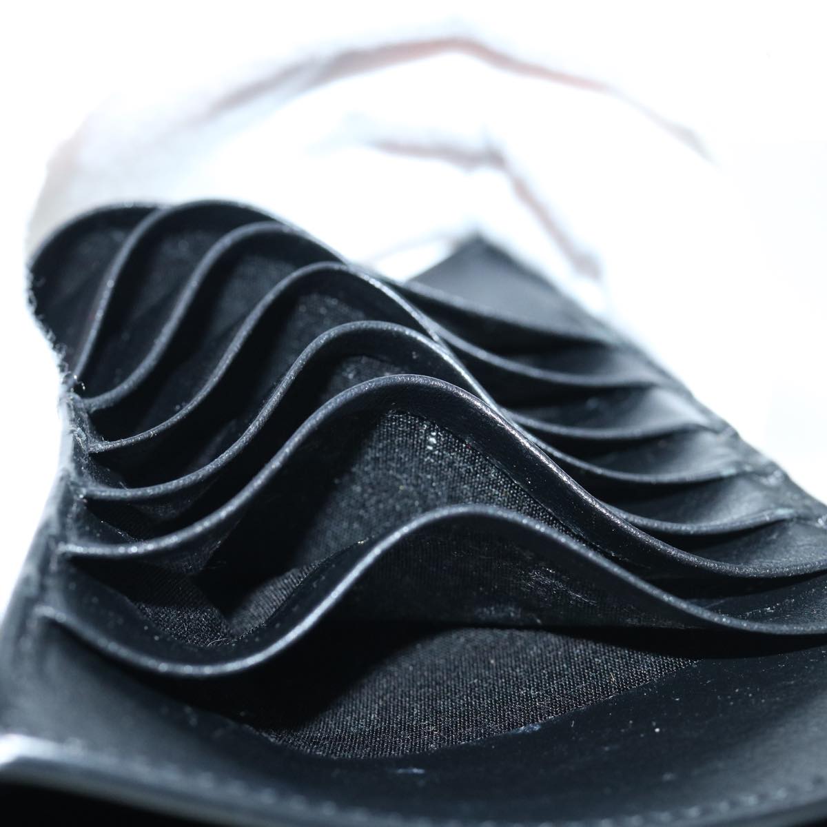 CELINE Wallet Leather Black Auth hk1002