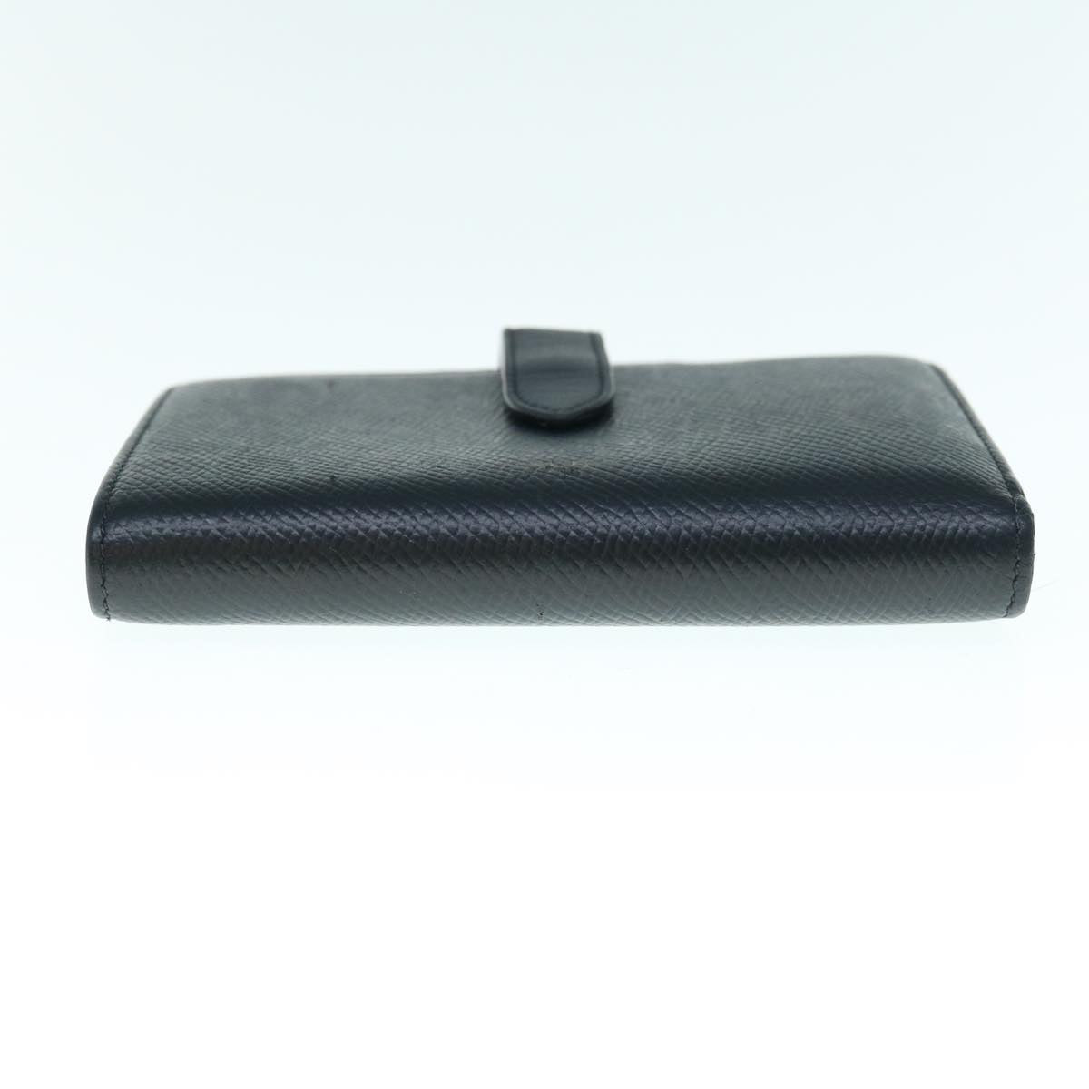 CELINE Wallet Leather Black Auth hk1002