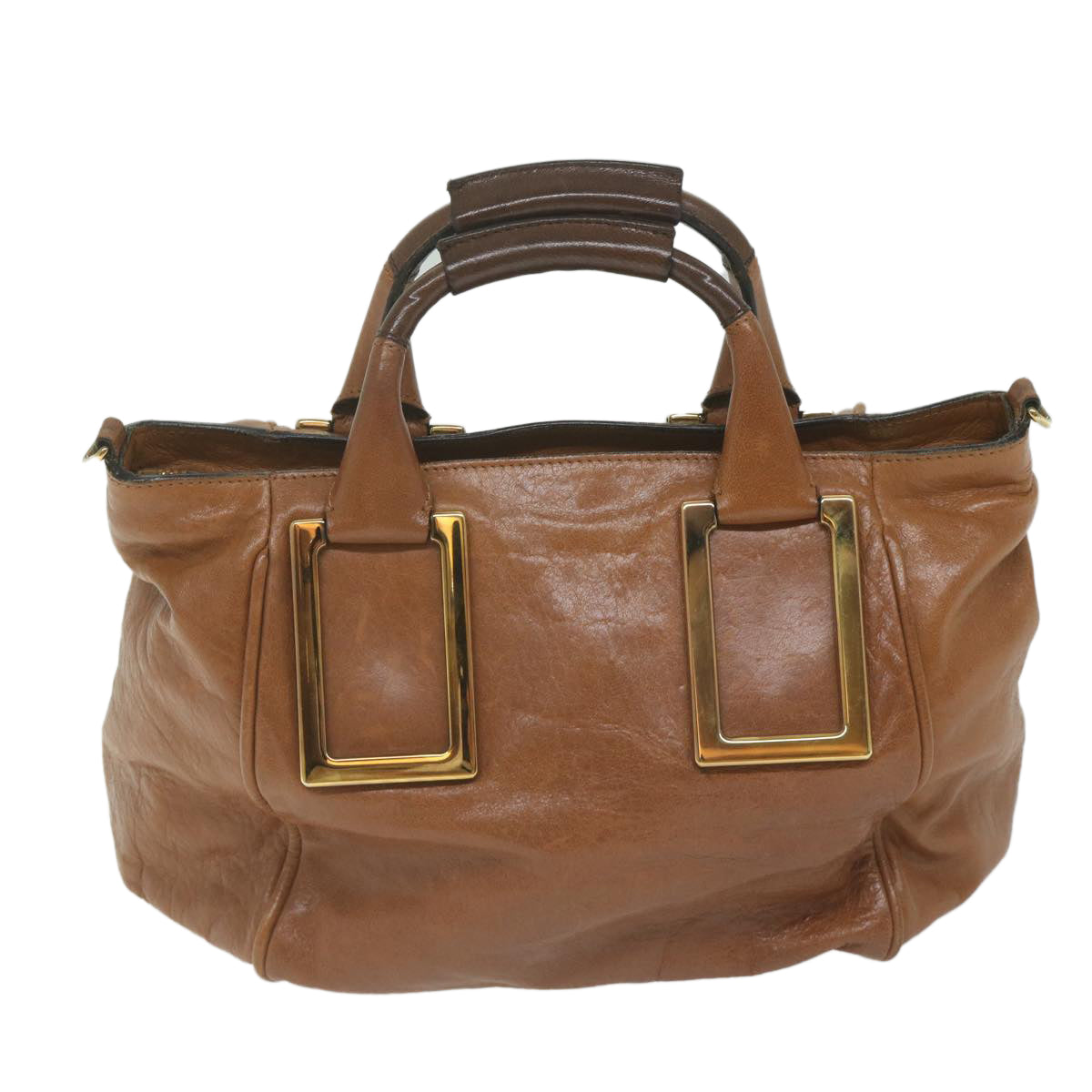 Chloe Etel Hand Bag Leather 2way Brown 01 12 50 65 Auth hk1011