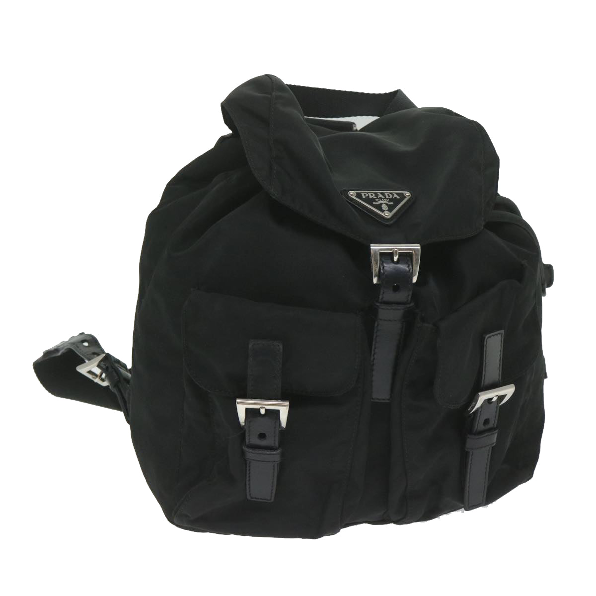 PRADA Backpack Nylon Black Auth hk1023