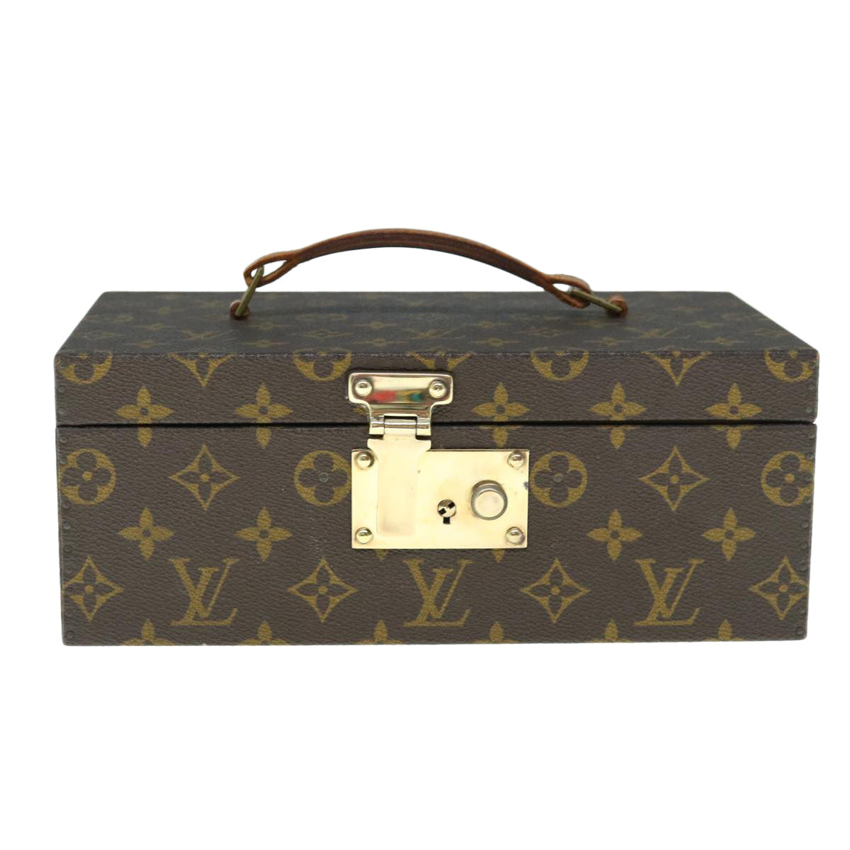 LOUIS VUITTON Monogram Boite A Tour Jewelry Box M47236 LV Auth hk1040