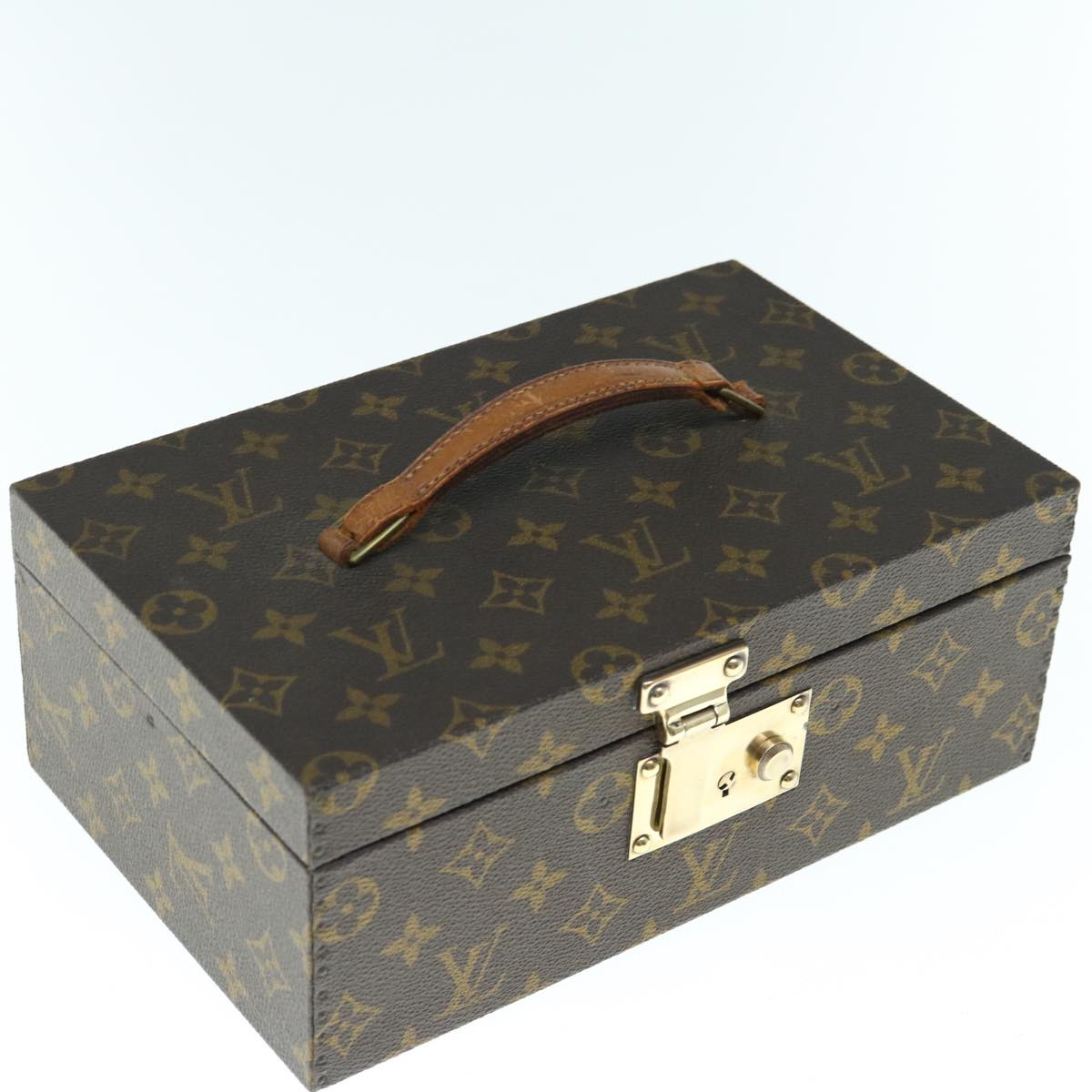 LOUIS VUITTON Monogram Boite A Tour Jewelry Box M47236 LV Auth hk1040