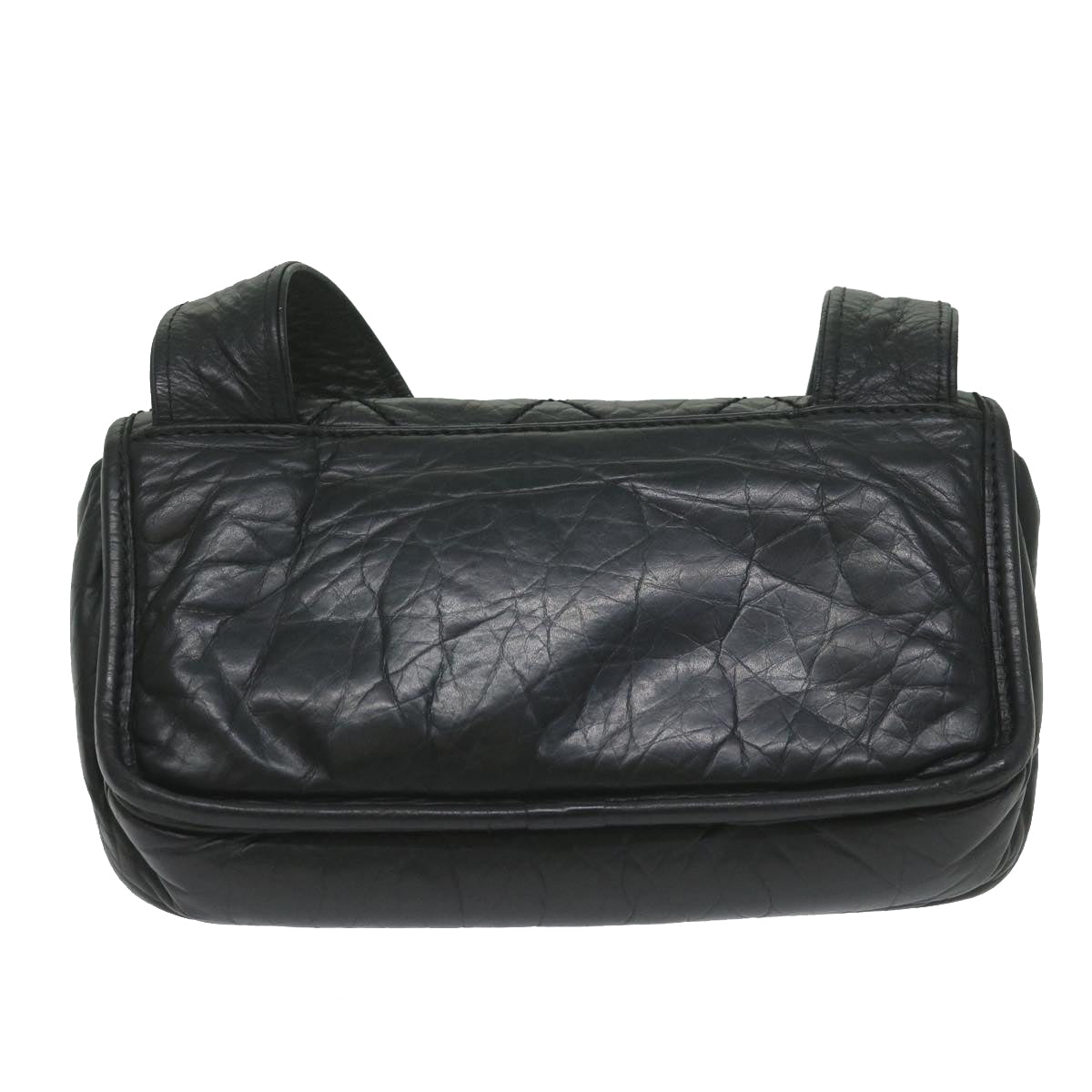CHANEL Shoulder Bag Lamb Skin Black CC Auth hk1042 - 0
