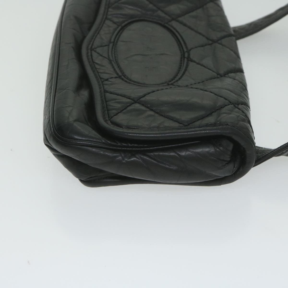 CHANEL Shoulder Bag Lamb Skin Black CC Auth hk1042