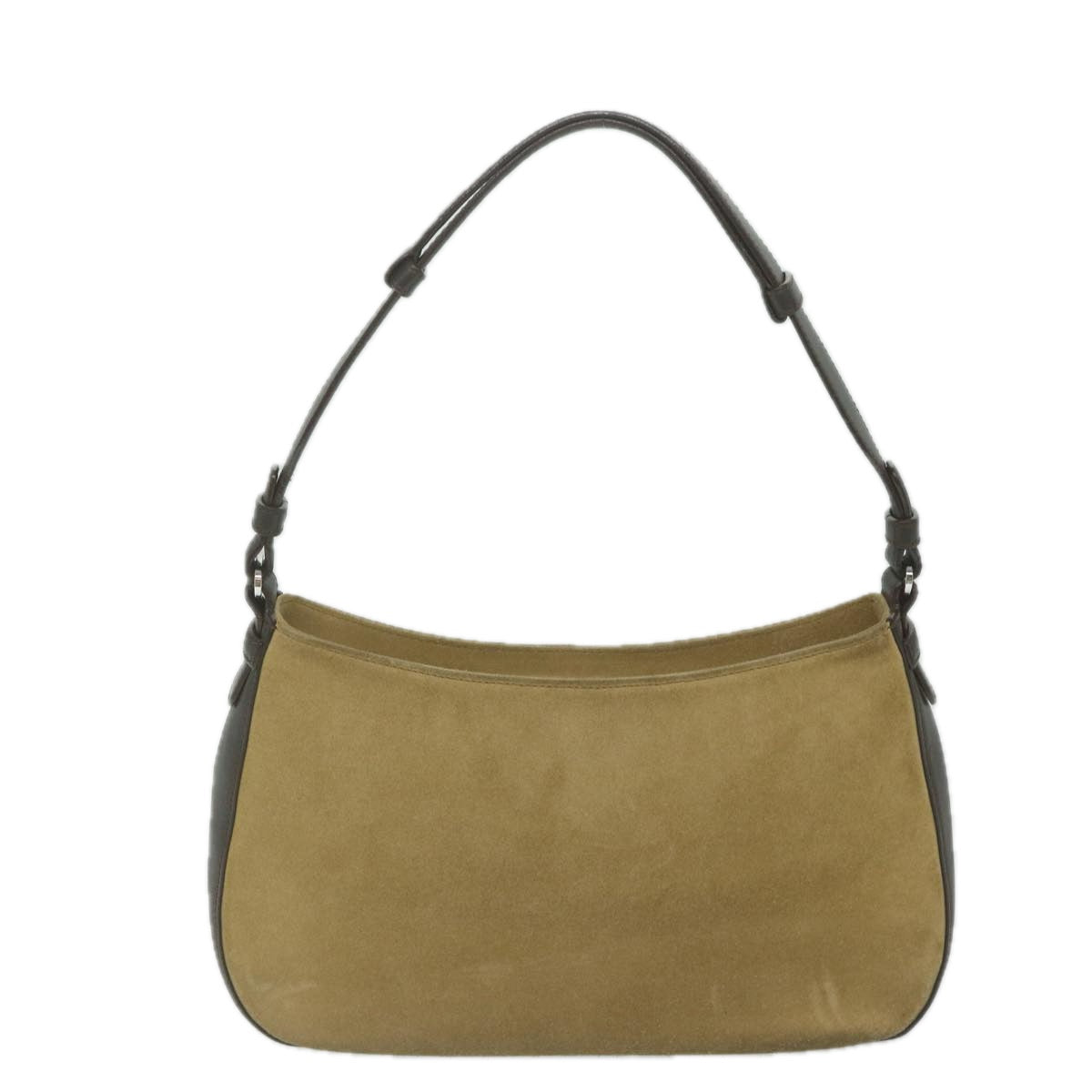 LOEWE Shoulder Bag Suede Beige Auth hk1044