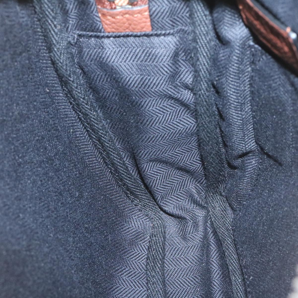 LOEWE Military Messenger Bag XS Shoulder Bag Leather Brown Auth hk226
