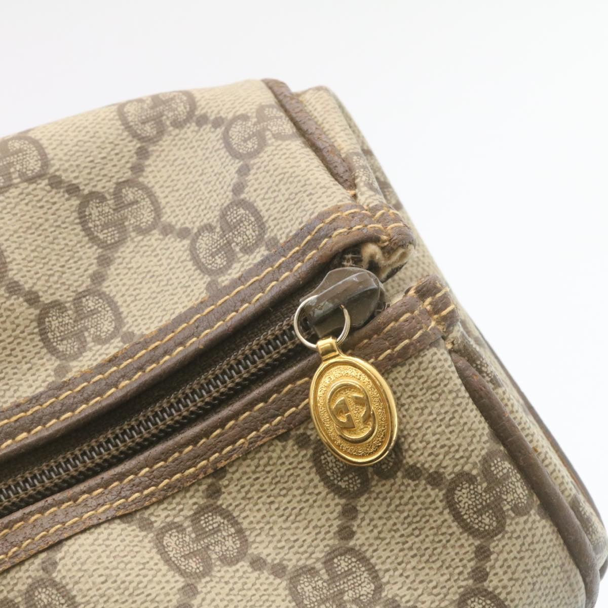 GUCCI GG Canvas Hand Bag Beige Auth hk233