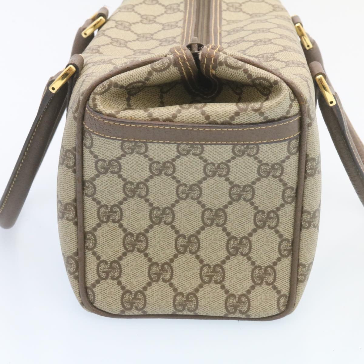 GUCCI GG Canvas Hand Bag Beige Auth hk233