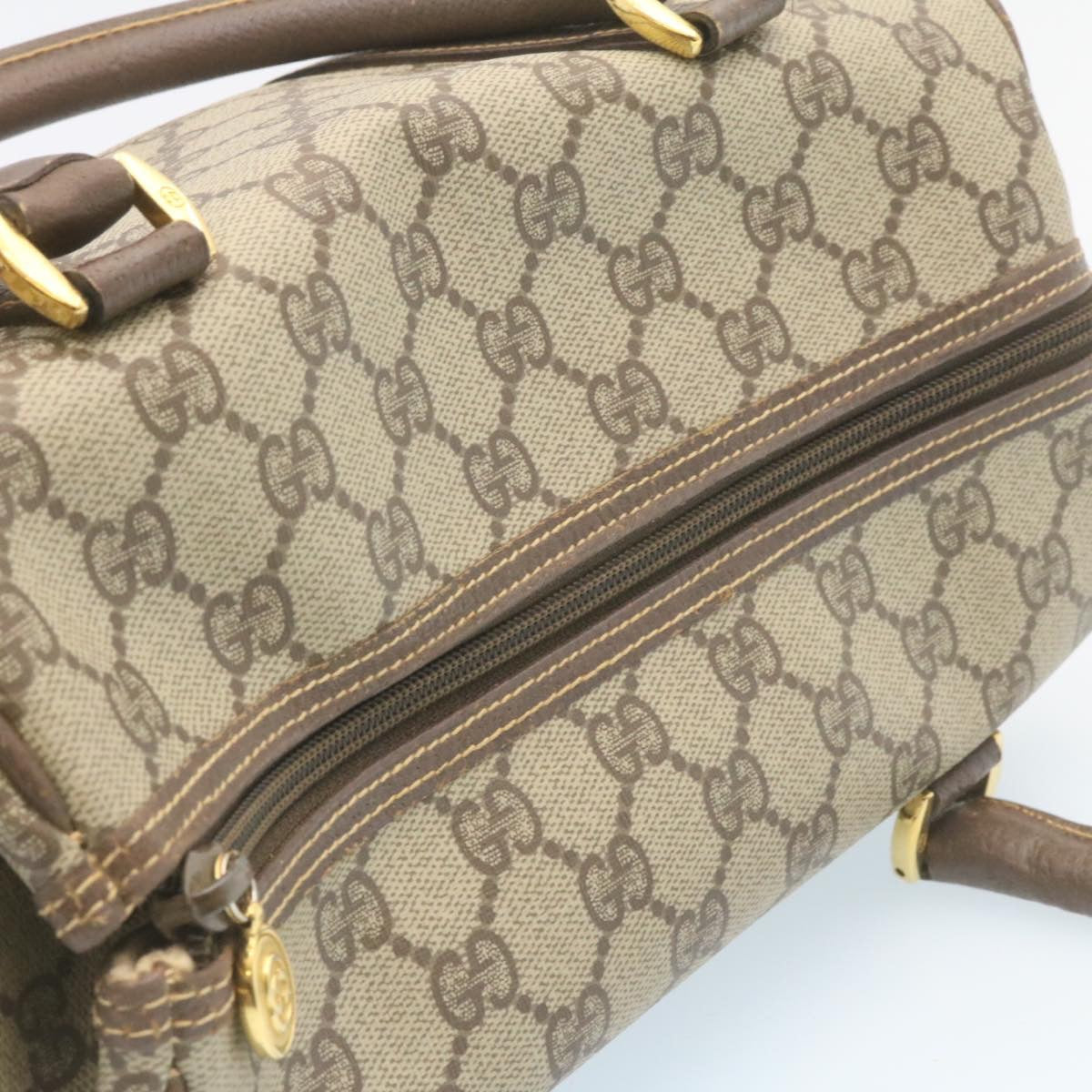 GUCCI GG Canvas Hand Bag Beige Auth hk233