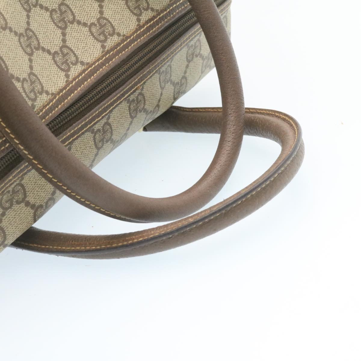 GUCCI GG Canvas Hand Bag Beige Auth hk233