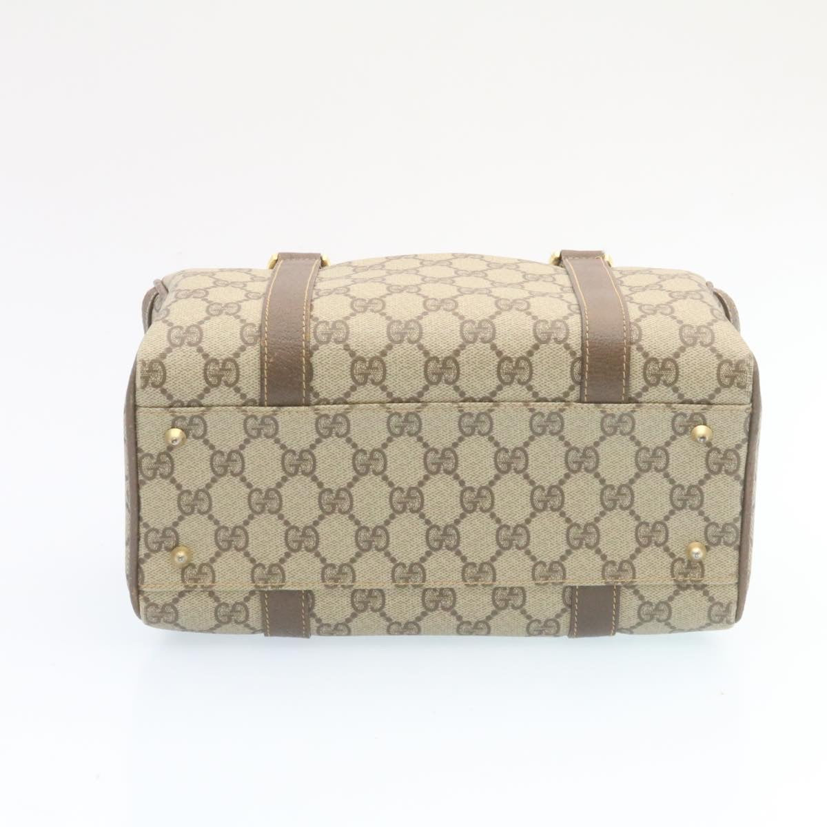 GUCCI GG Canvas Hand Bag Beige Auth hk233