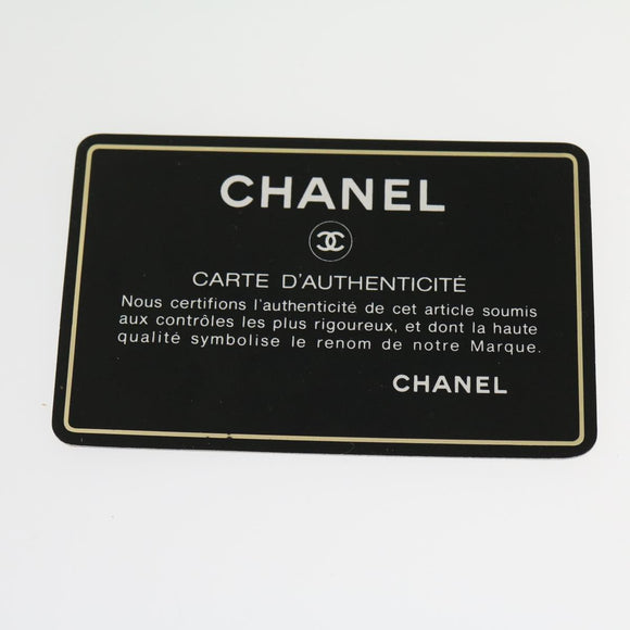 CHANEL Hand Bag Lamb Skin Blue CC Auth hk455A