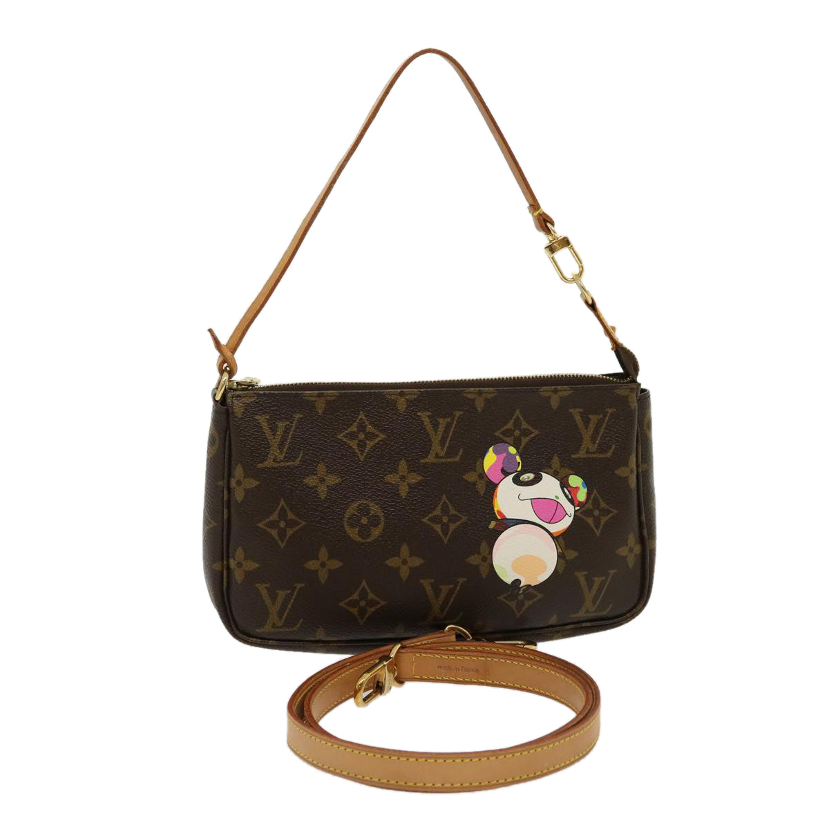 LOUIS VUITTON Monogram panda Pochette Accessoires Pouch 2way M51981  Auth hk474A