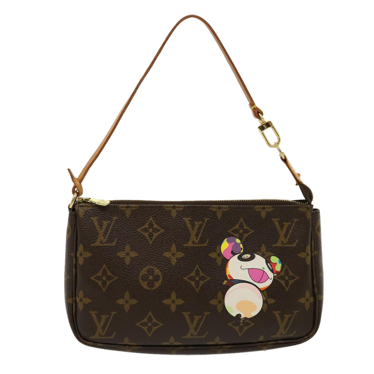 LOUIS VUITTON Monogram panda Pochette Accessoires Pouch 2way M51981  Auth hk474A