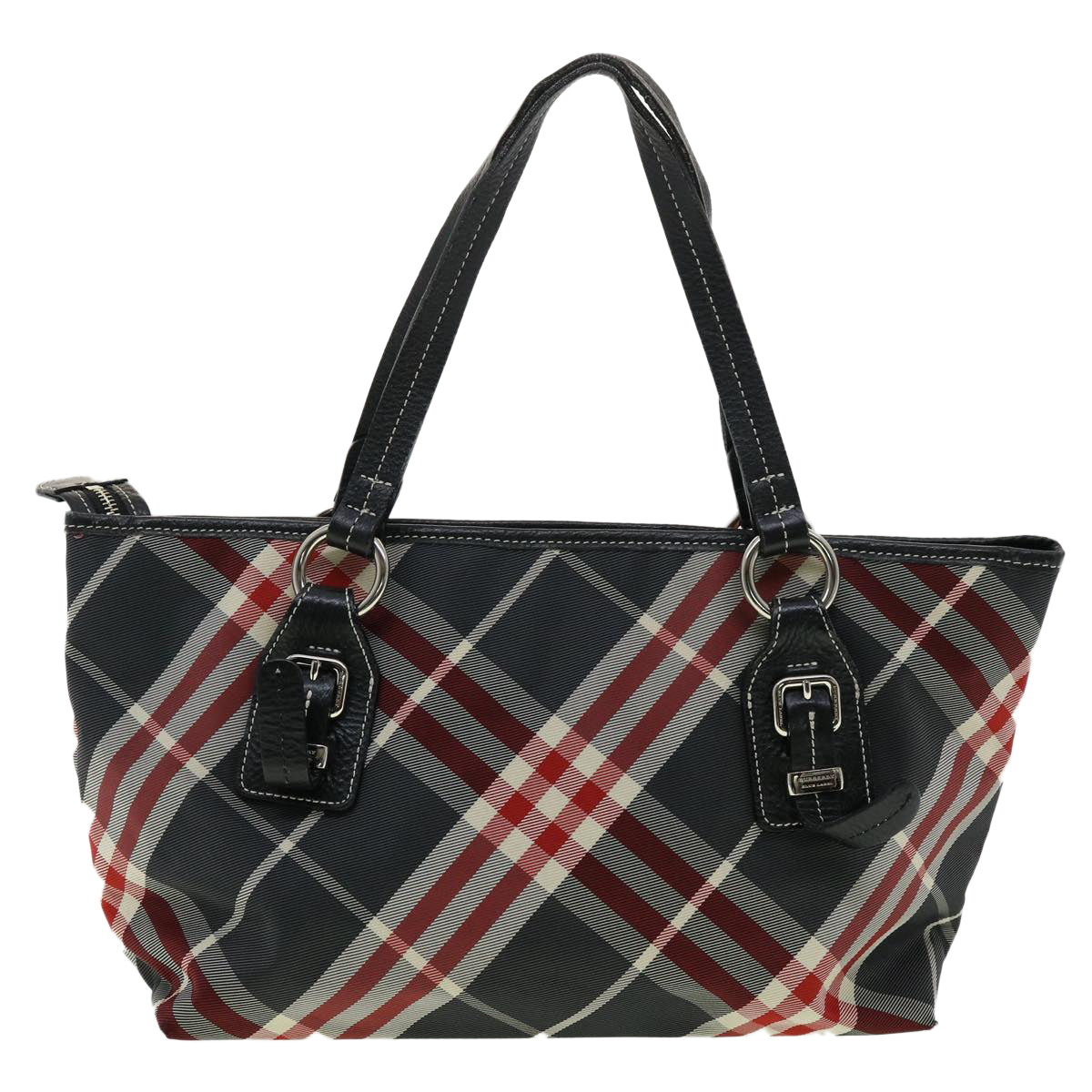 BURBERRY Nova Check Shoulder Bag Canvas Red Auth hk499 - 0