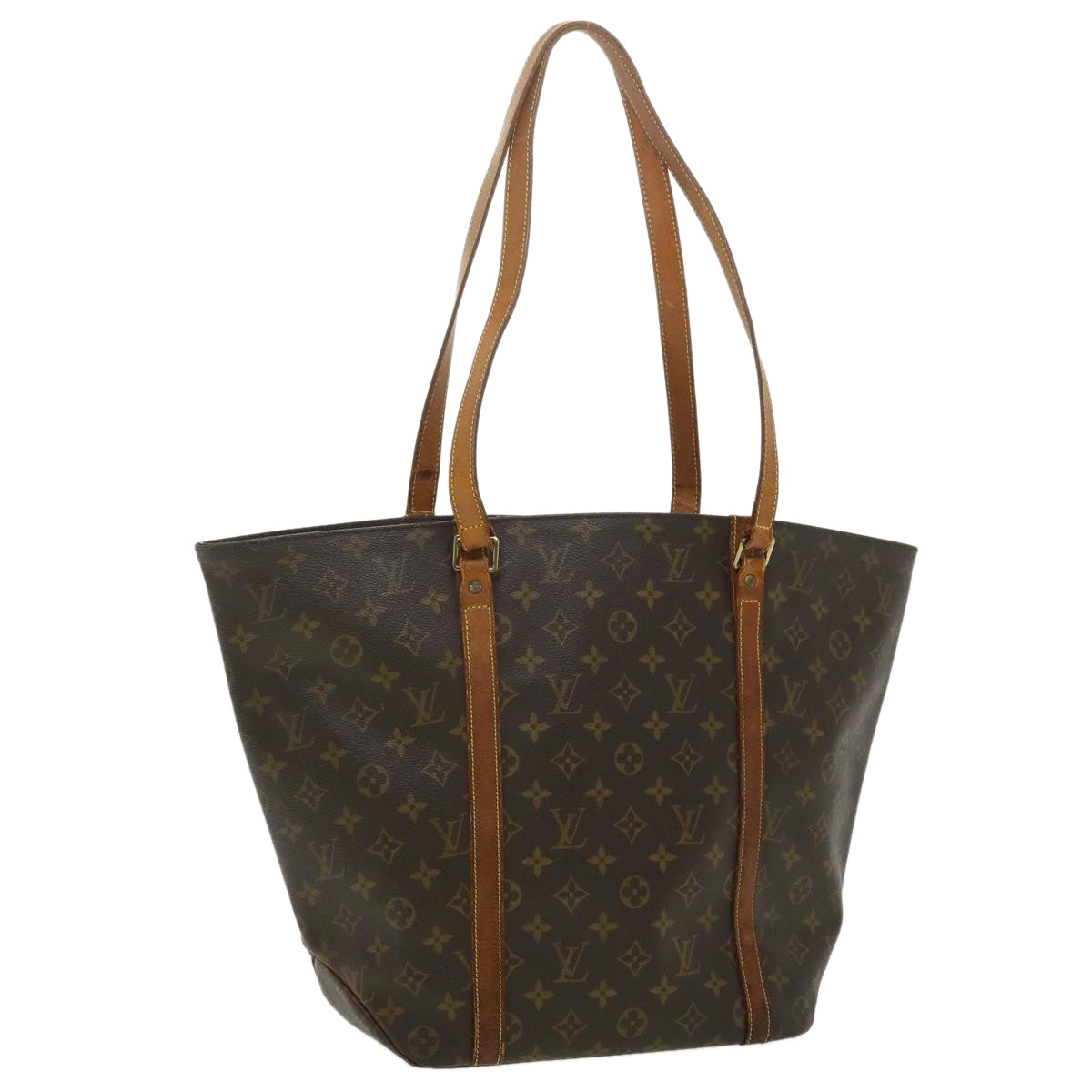 LOUIS VUITTON Monogram Sac Shopping Tote Bag M51108 LV Auth hk563