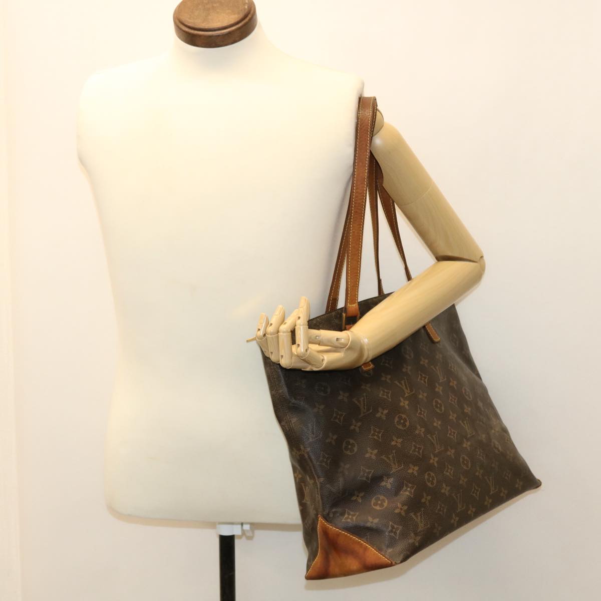 LOUIS VUITTON Monogram Cabas Mezzo Tote Bag M51151 LV Auth hk608