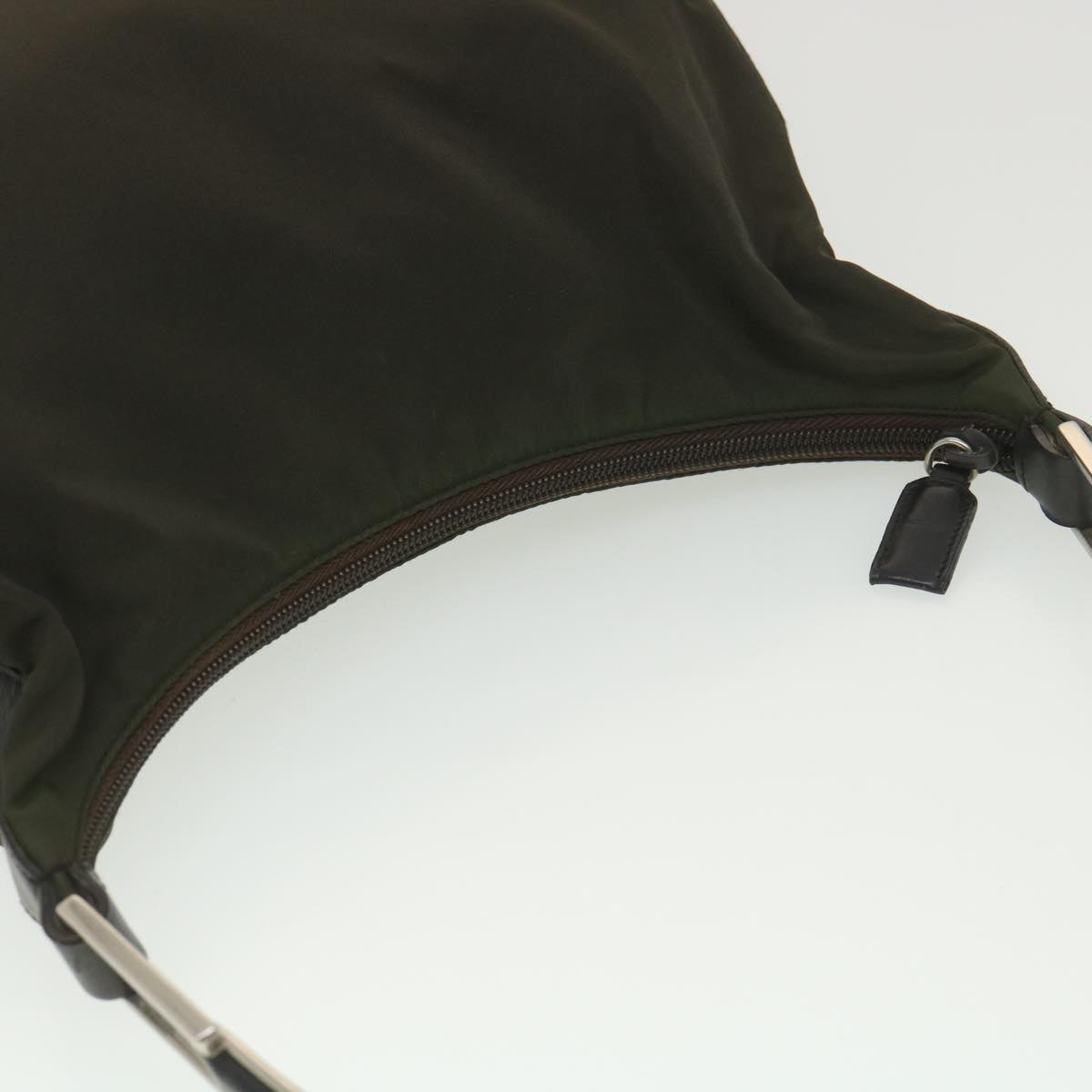 PRADA Shoulder Bag Nylon Khaki Auth hk630