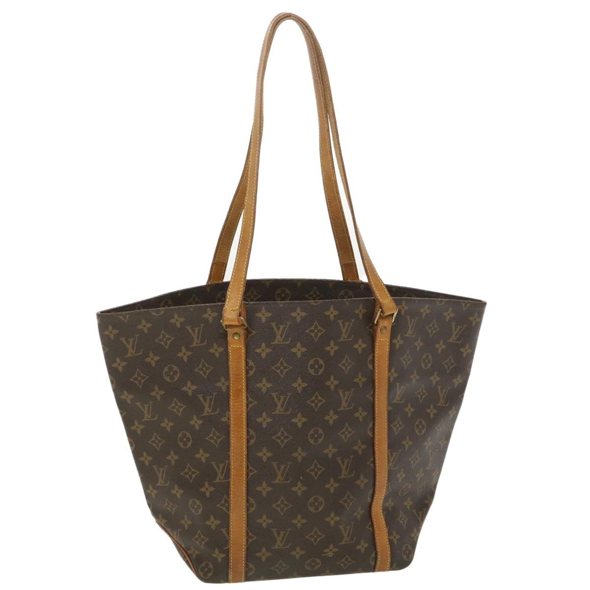 LOUIS VUITTON Monogram Sac Shopping Tote Bag M51108 LV Auth hk634