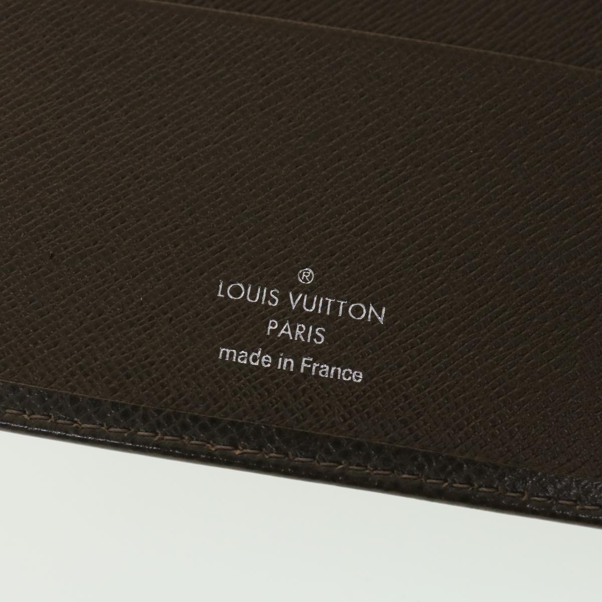 LOUIS VUITTON Taiga Agenda MM Day Planner Cover Grizzly R20426 LV Auth hk642