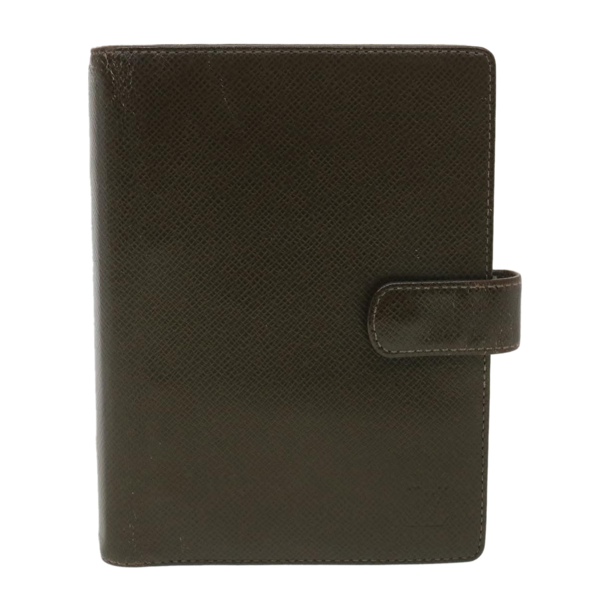 LOUIS VUITTON Taiga Agenda MM Day Planner Cover Grizzly R20426 LV Auth hk642