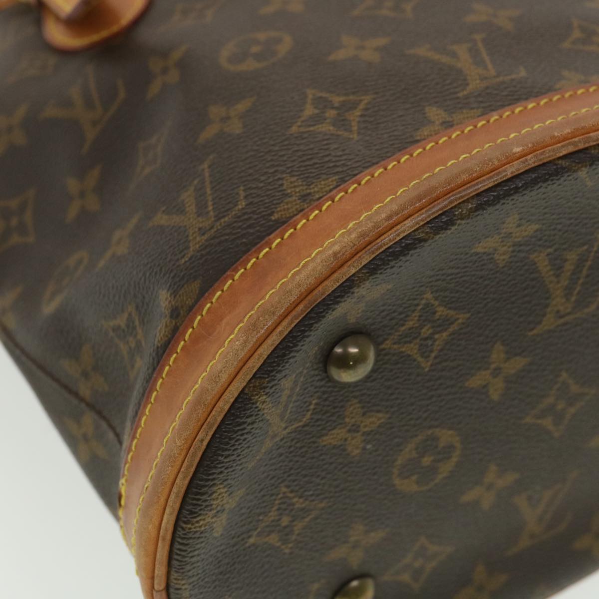 LOUIS VUITTON Monogram Bucket PM Shoulder Bag M42238 LV Auth hk646