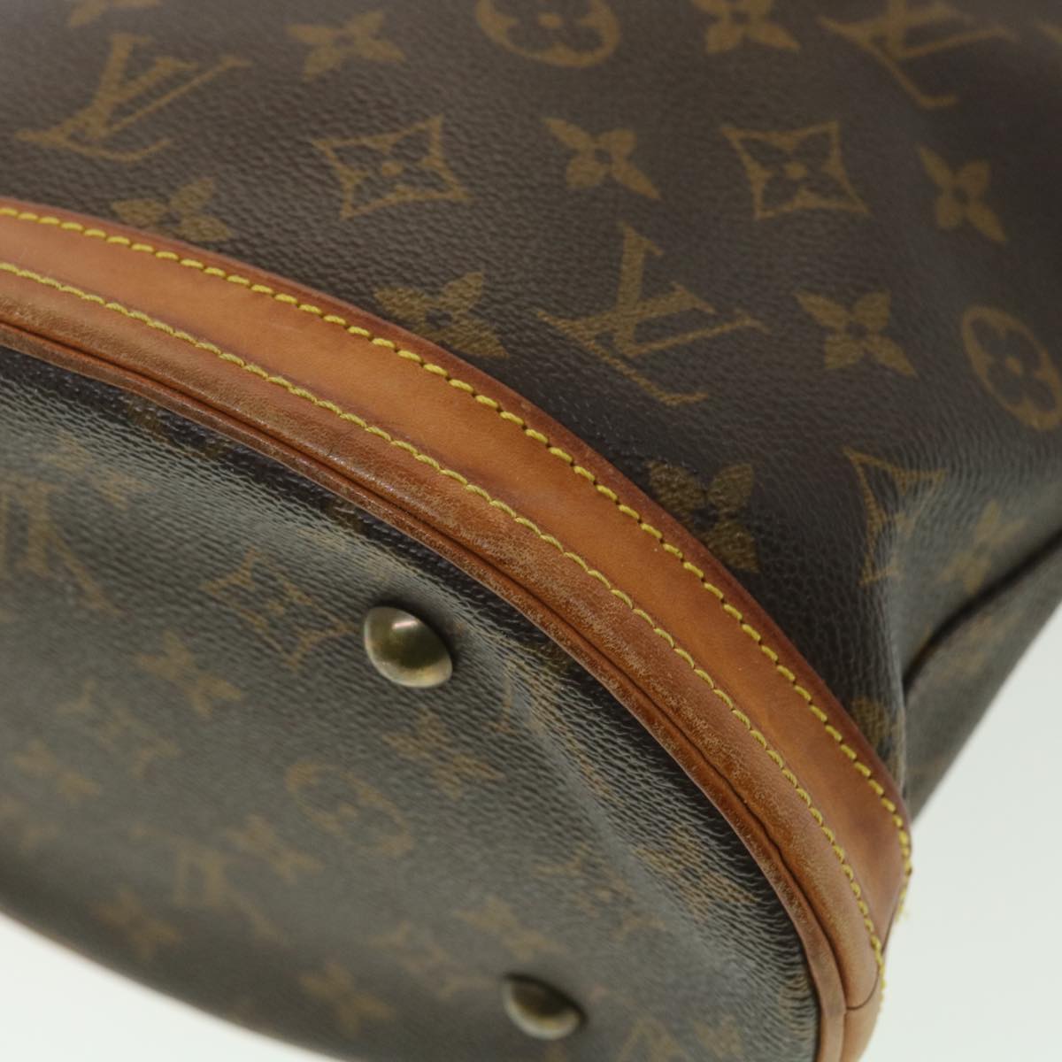 LOUIS VUITTON Monogram Bucket PM Shoulder Bag M42238 LV Auth hk646