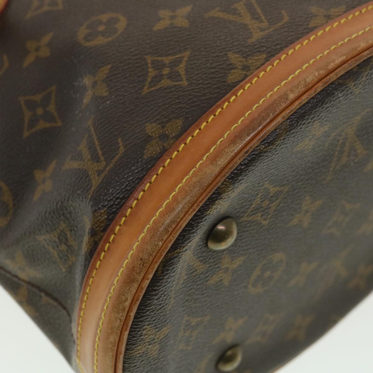 LOUIS VUITTON Monogram Bucket PM Shoulder Bag M42238 LV Auth hk646