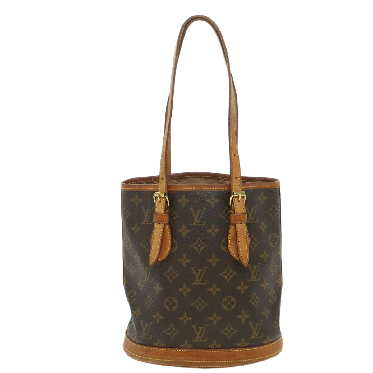 LOUIS VUITTON Monogram Bucket PM Shoulder Bag M42238 LV Auth hk646