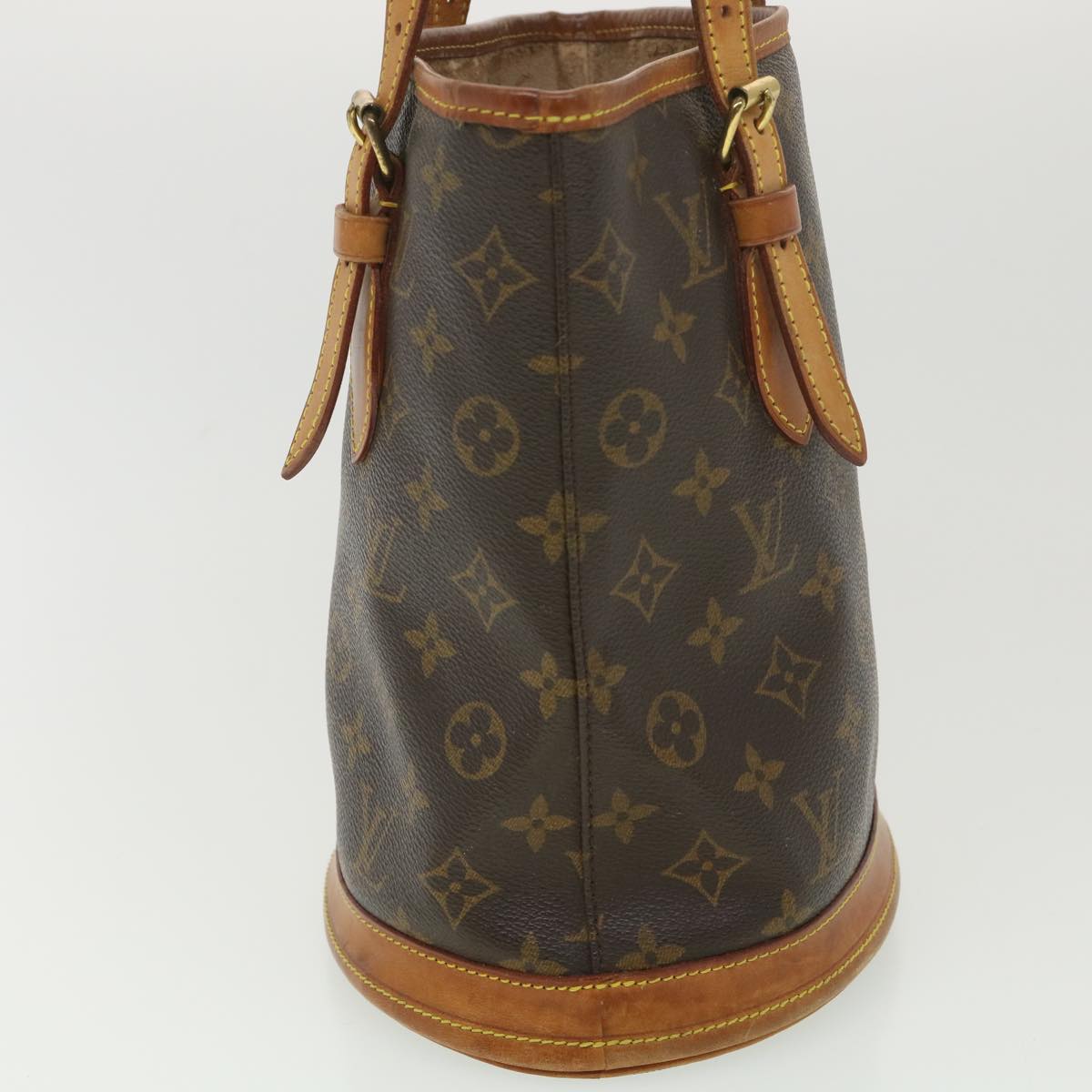 LOUIS VUITTON Monogram Bucket PM Shoulder Bag M42238 LV Auth hk646