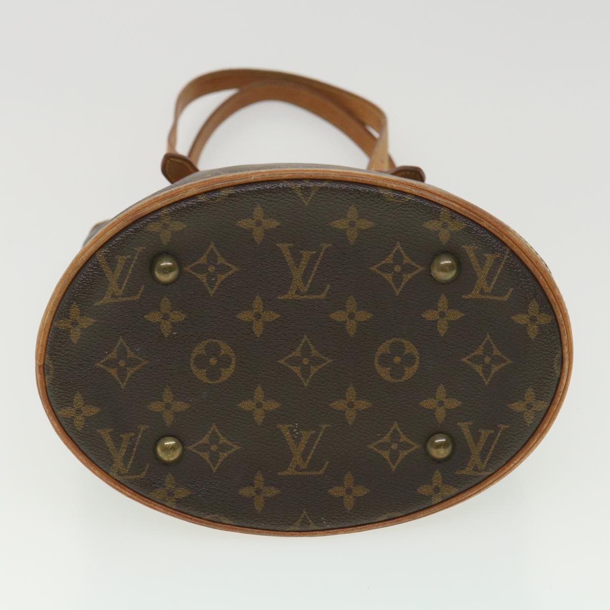 LOUIS VUITTON Monogram Bucket PM Shoulder Bag M42238 LV Auth hk646