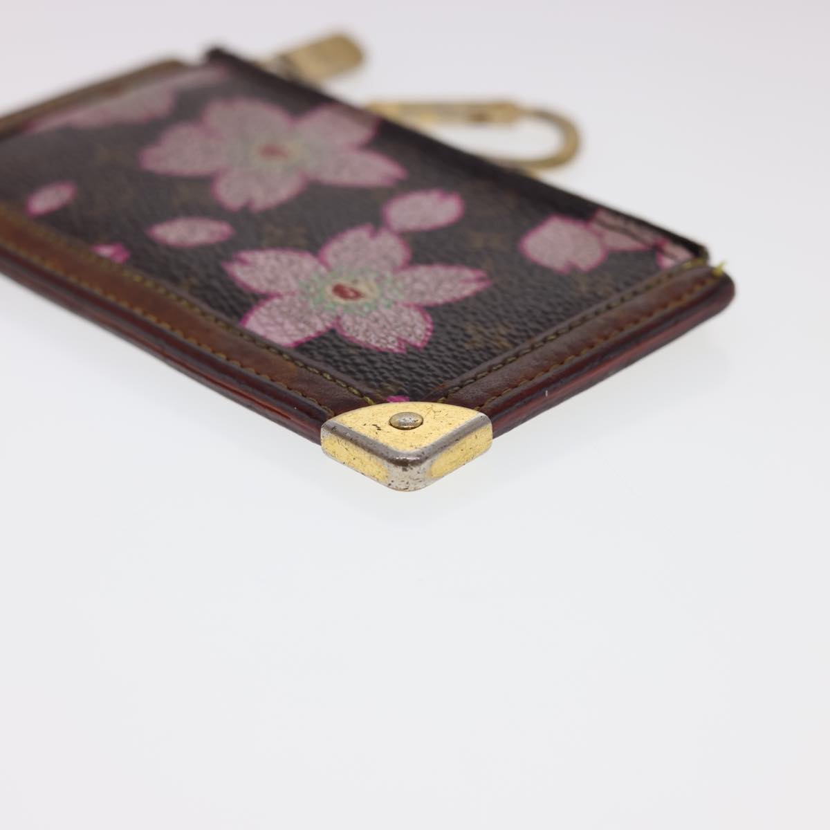 LOUIS VUITTON Monogram Cherry Blossom Pochette Cles Coin Purse M92015 LV hk661