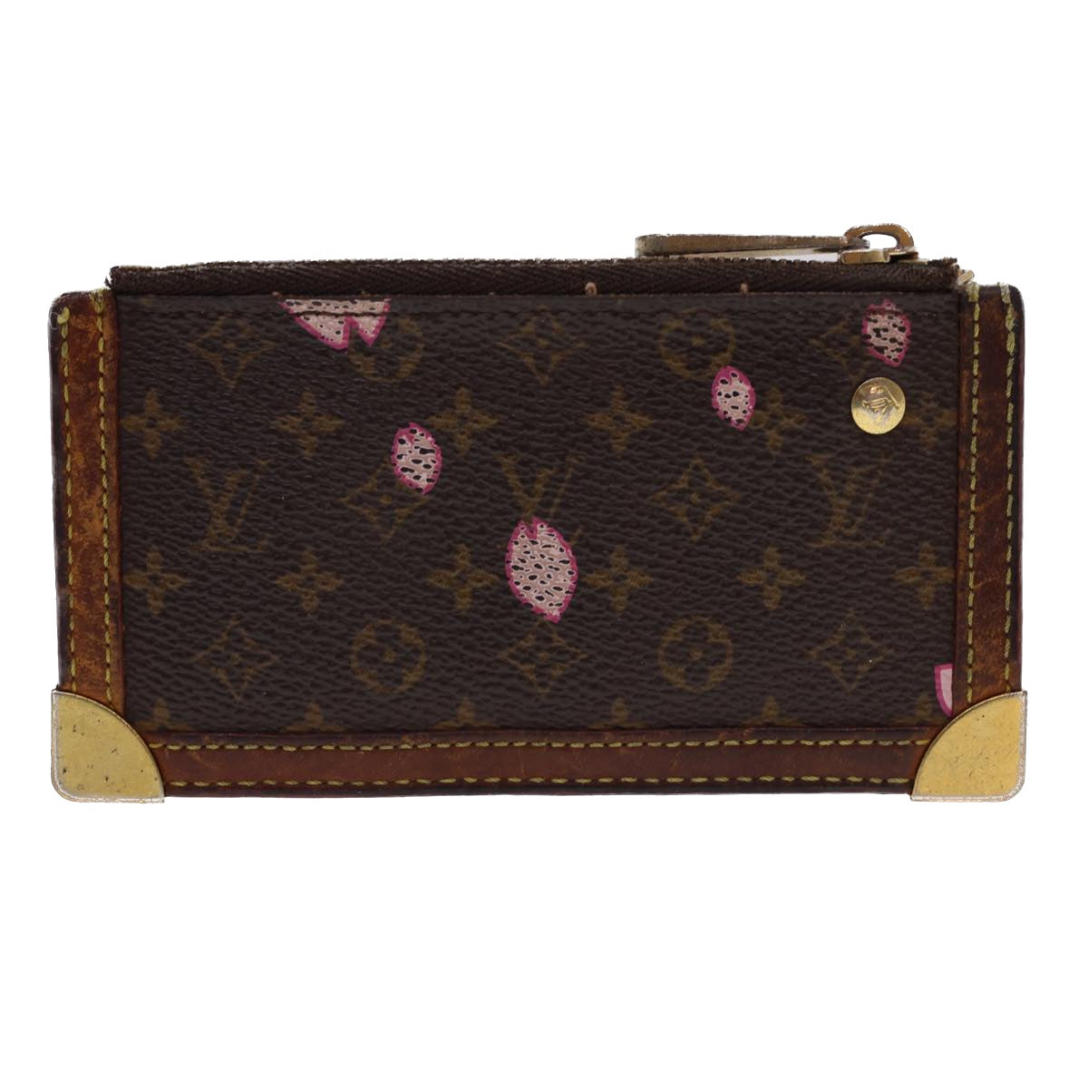 LOUIS VUITTON Monogram Cherry Blossom Pochette Cles Coin Purse M92015 LV hk661 - 0